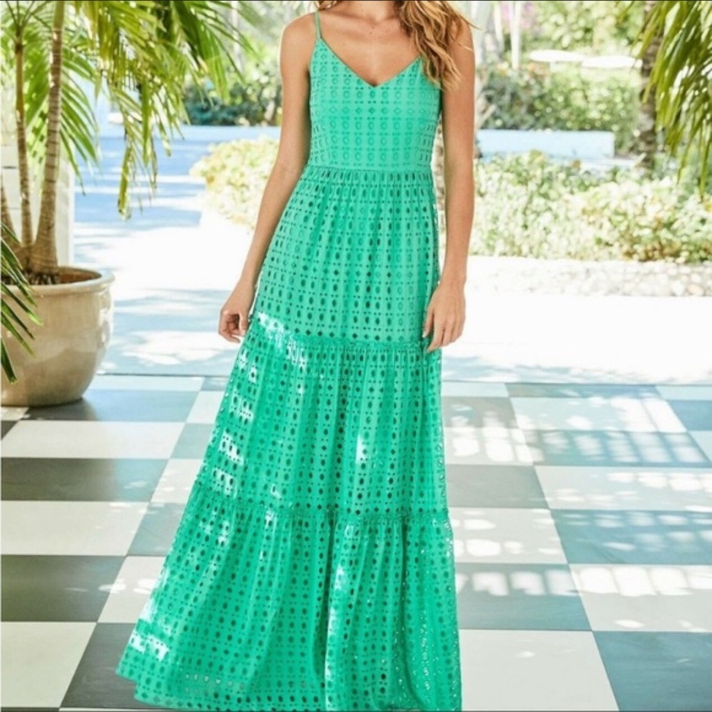 Lily Pulitzer eyelet maxi in green NWOT
